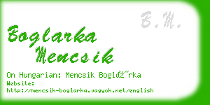 boglarka mencsik business card